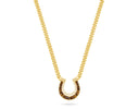 Talis Chains Horseshoe Pendant Necklace - Tiger’s Eye