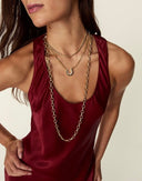 Talis Chains Horseshoe Pendant Necklace - Tiger’s Eye
