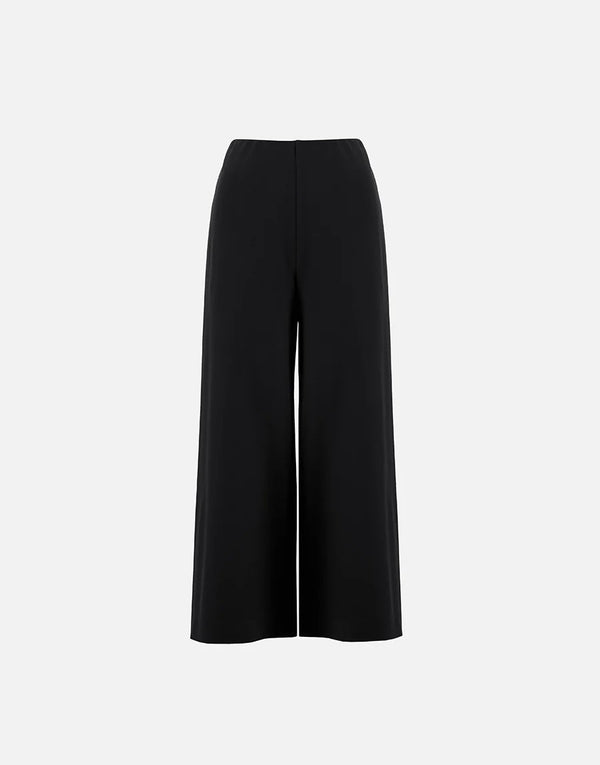 Harris Wharf Wide Leg Superfine Merino Trousers Black