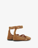 Isabel Marant Elsa Studded Flats Cognac