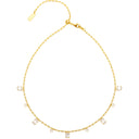 Talis Chains Adjustable CZ Drop Necklace- Gold