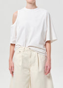 Agolde Cut Out T-Shirt White Ash