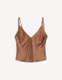 By Malene Birger Pasca Satin Top Latte Brown
