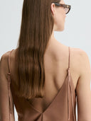 By Malene Birger Pasca Satin Top Latte Brown
