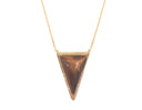 Talis Chains Triangle Pendant Necklace - Tiger Eye