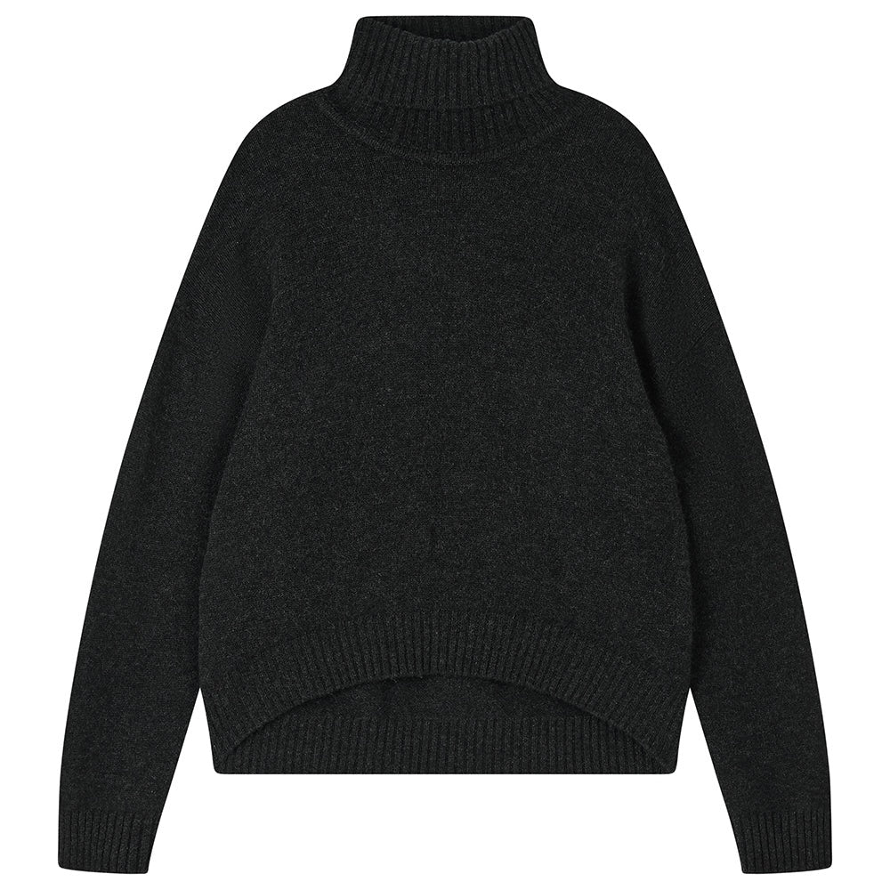 Jumper 1234 Oversized Roll Collar Charcoal
