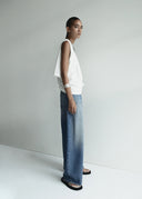 Agolde Cut Out T-Shirt White Ash