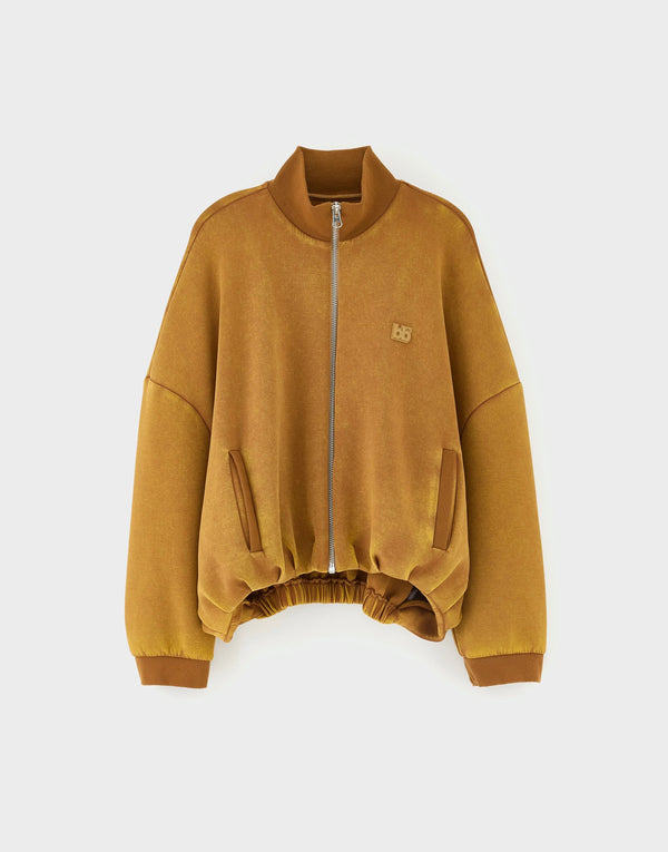 Bellerose Tallis Faded Camel Zip Sweatshirt