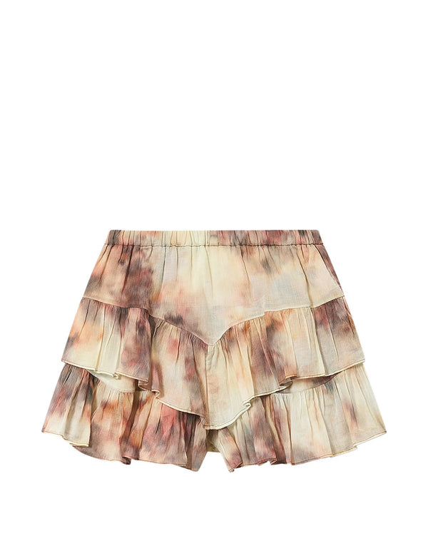 Isabel Marant Jocadia Ruffle  Beige Shorts