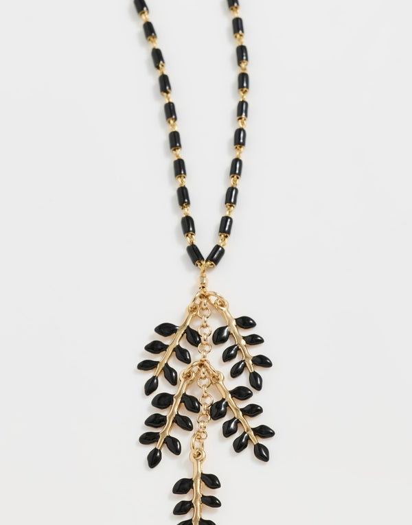Isabel Marant Leaf Necklace Black