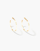 AURELIE BIDERMANN POSITANO IVORY HOOP EARRINGS