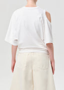 Agolde Cut Out T-Shirt White Ash