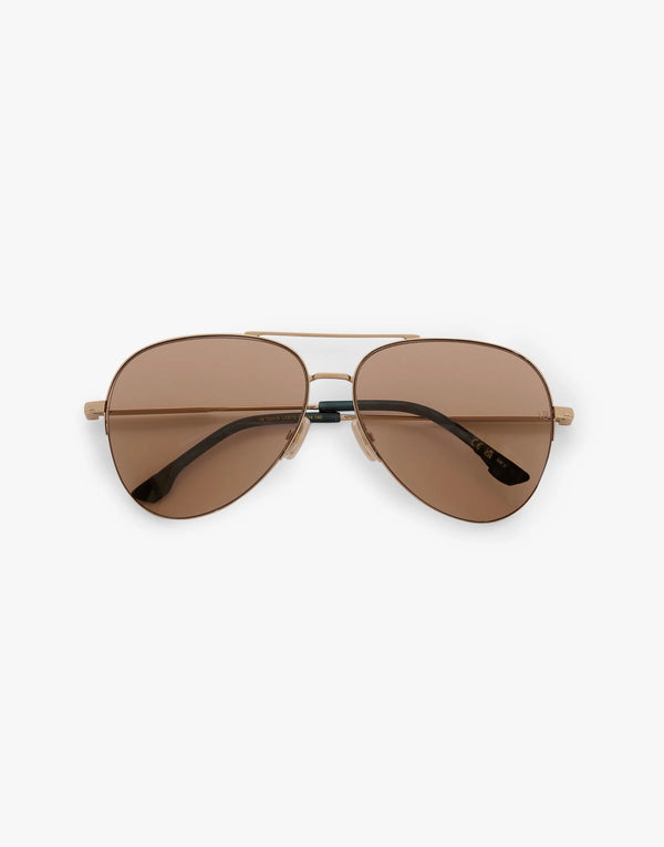 Victora Beckham Pilot Glasses Gold