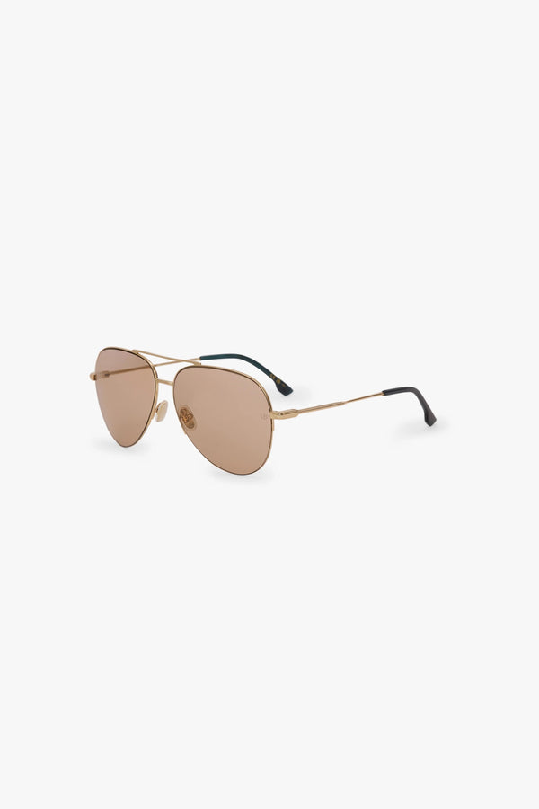 Victora Beckham Pilot Glasses Gold