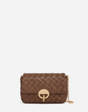 Vanessa Bruno Braided Leather Moon Bag Brown