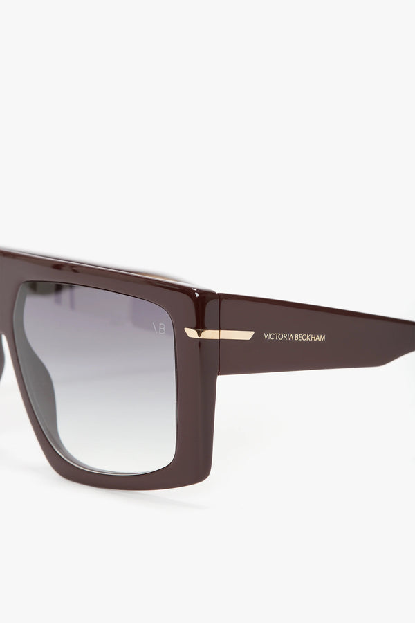 Victoria Beckham Oversized Flat Top Frame  Burgundy
