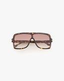 Victoria Beckham Flat Mask Sunglasses Havana