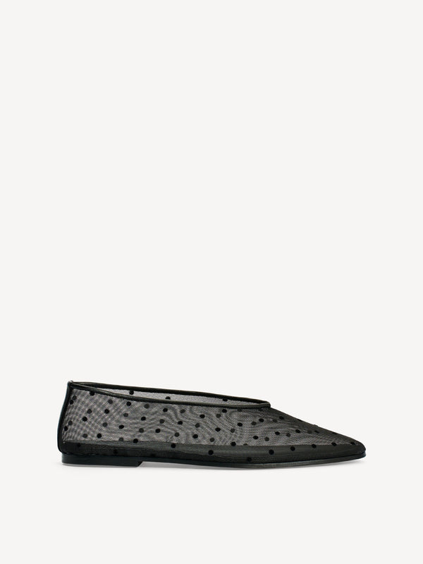 By Malene Birger Ayda Polka Dot Mesh Flats