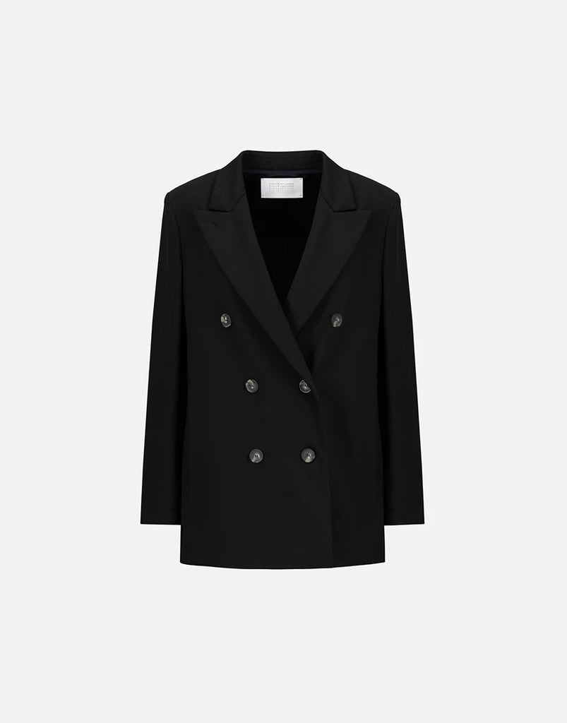 Harris Wharf London Slouchy Black Pea Jacket