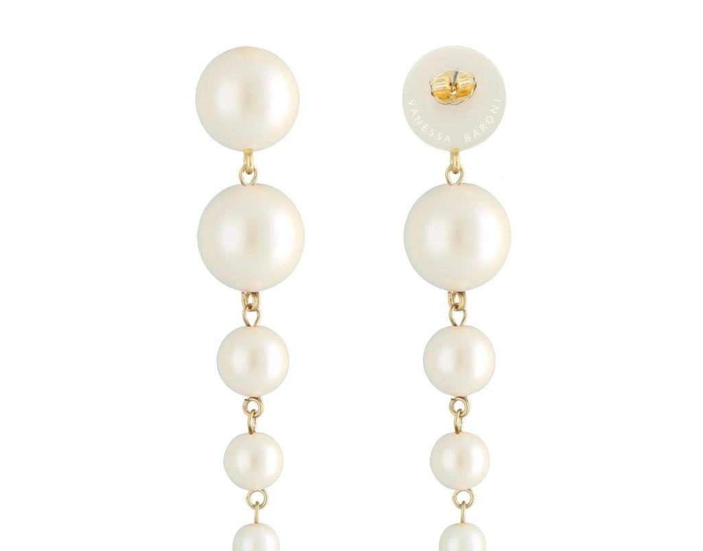 Vanessa Baroni Water Fall Pearl Earrings