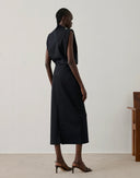 Soeur Gemma Black Draped Dress
