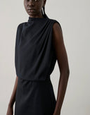 Soeur Gemma Black Draped Dress
