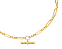 Talis Chains T- Bar Pendant On Link Chain – Gold