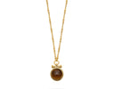 Talis Chains Medallion Pendant Necklace in Tiger's Eye