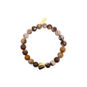 Talis Chains Beaded Bracelet Expresso Latte
