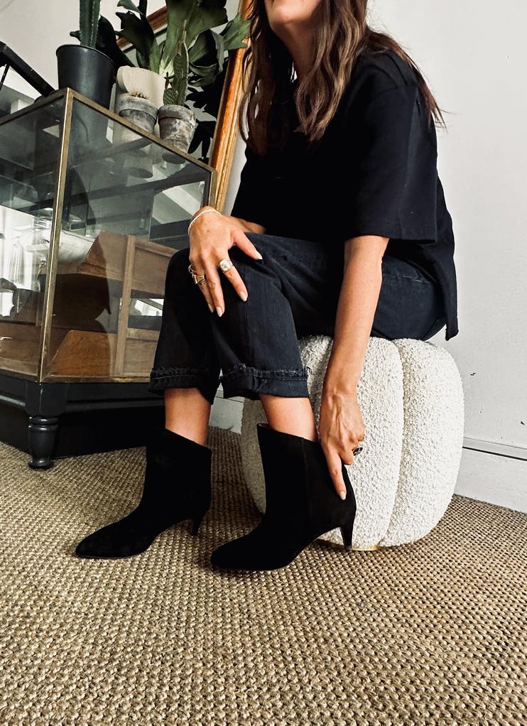 Isabel marant black suede sales boots