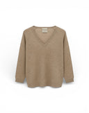 Jumper 1234 Stocking V Neck Cashmere Brown