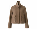 Harris Wharf Cropped Raglan Jacket Scuba in Tobacco