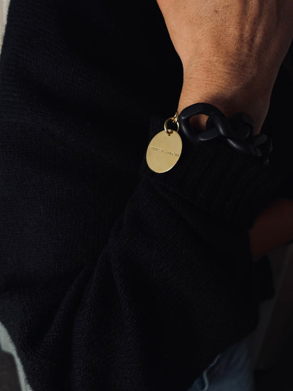 Vanessa Baroni Matt Black Bracelet