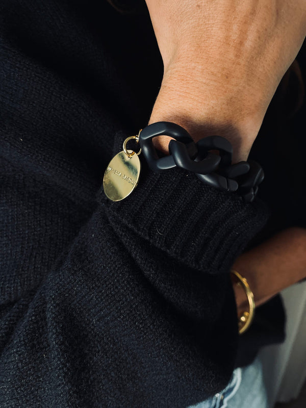 Vanessa Baroni Matt Black Bracelet