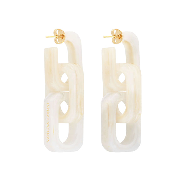 Vanessa Baroni Big Tank White Earring