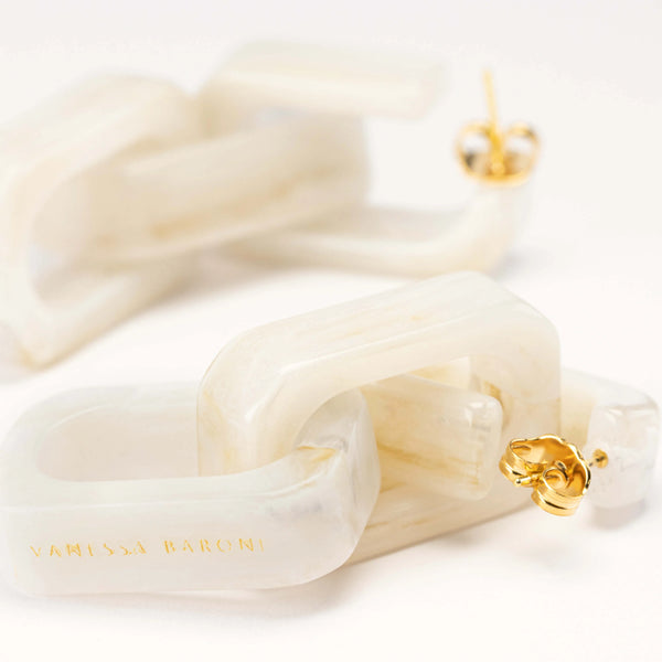 Vanessa Baroni Big Tank White Earring
